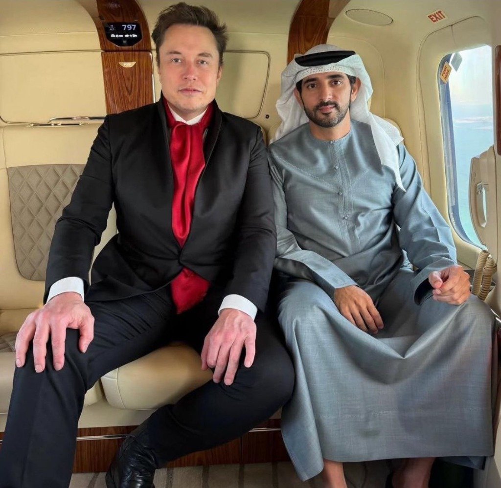 His Highness Sheikh Hamdan bin Mohammed & Elon Musk